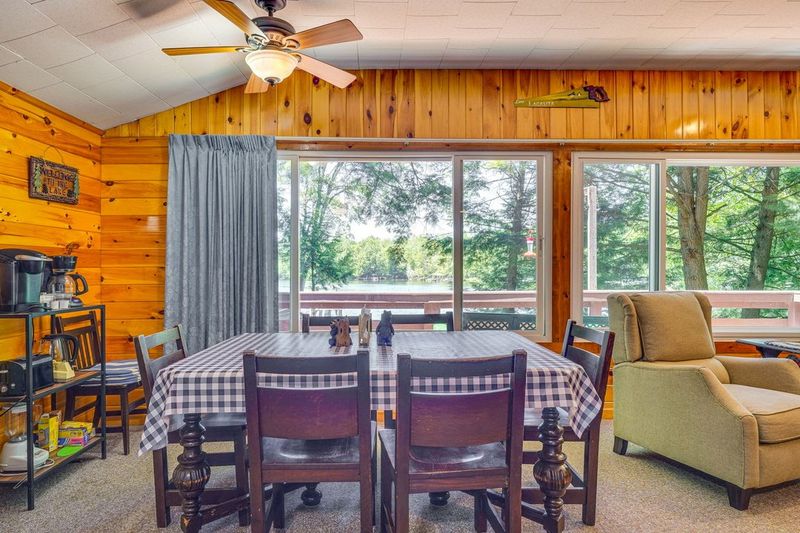 Dining table facing the lake